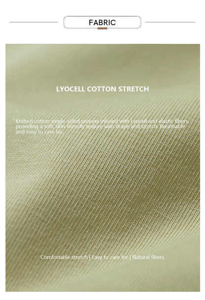 Damen T-Shirt im College-Stil aus leicht elastischem Lyocell mit minimalistischen Druck