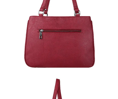 Damen-Handtasche Vintage Schultertasche mit Mehrfachfächern und große Kapazität für iPad und Smartphone