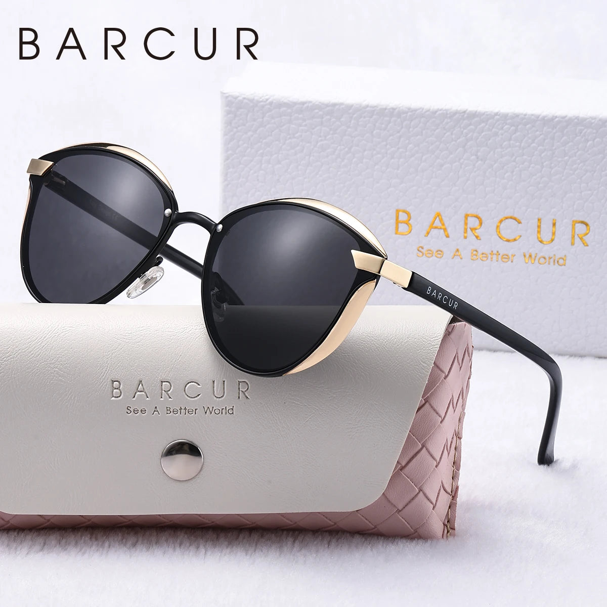 Damen-Sonnenbrille Katzenauge Urlaub UV400 polarisiert Modeaccessoire