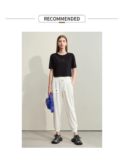 Damen Shorts im lässigen Stil mit Aushöhlung und elastischer Taille