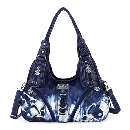 Damen-Handtasche Tie-Dye Muster und weiches Obermaterial Alltagsbegleiter für Alltag und Freizeit