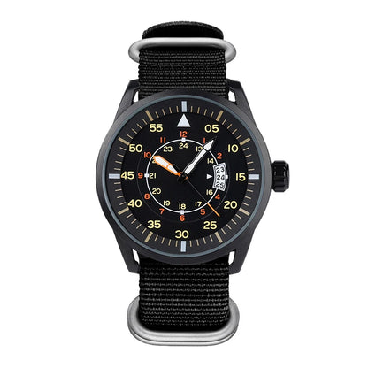 Herren-Quarzuhr mit Nylonarmband für Alltag und Freizeit