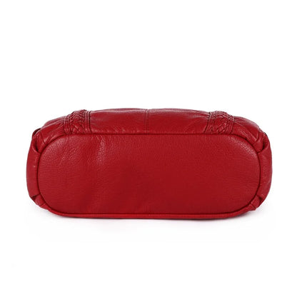 Damen-Schultertasche Silber PU-Leder mit Mehrfachfächern für Alltag und Freizeit