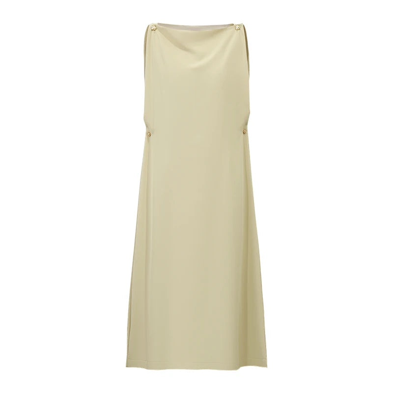 Elegantes Schulterfreies Midi Sommerkleid Mit Lockerer Passform Für Damen