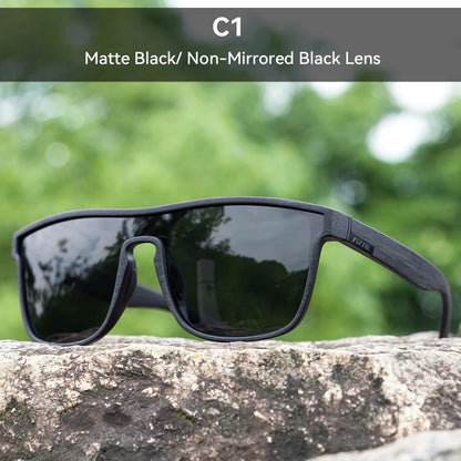 Sonnenbrille übergroß Einteiler polarisiert 153mm gebürstet Herren