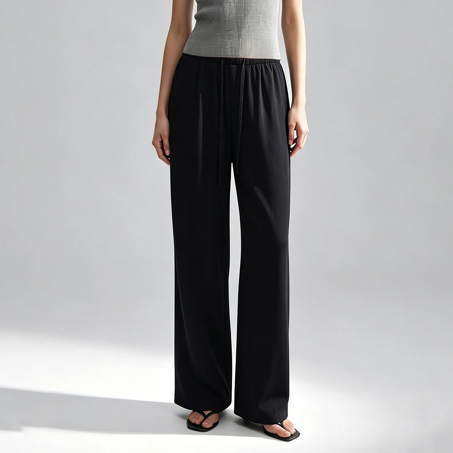 Elegantes Damen Chiffon Outfit Mit Flexibler Faltenhose