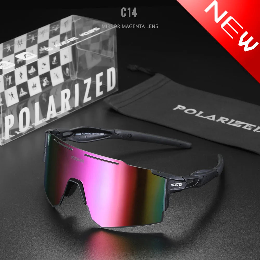 Sonnenbrille Sport TR90 polarisiert 1,2mm Glas Gummisteg winddicht Herren
