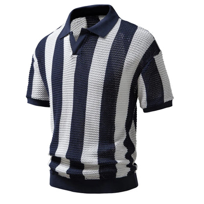 Herren Polo Shirts aus 100 Prozent Baumwolle mit V-Ausschnitt und kurzen Ärmeln