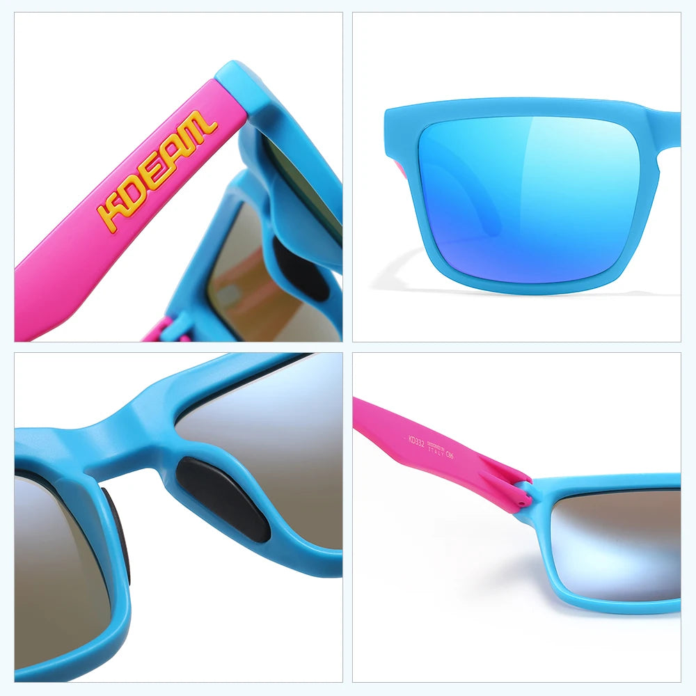 Sonnenbrille polarisiert TR90 Reißverschlussetui Unisex frische Farben