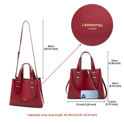 Damen Handtasche aus Split-Leder mit Crossbody Fashion Bags