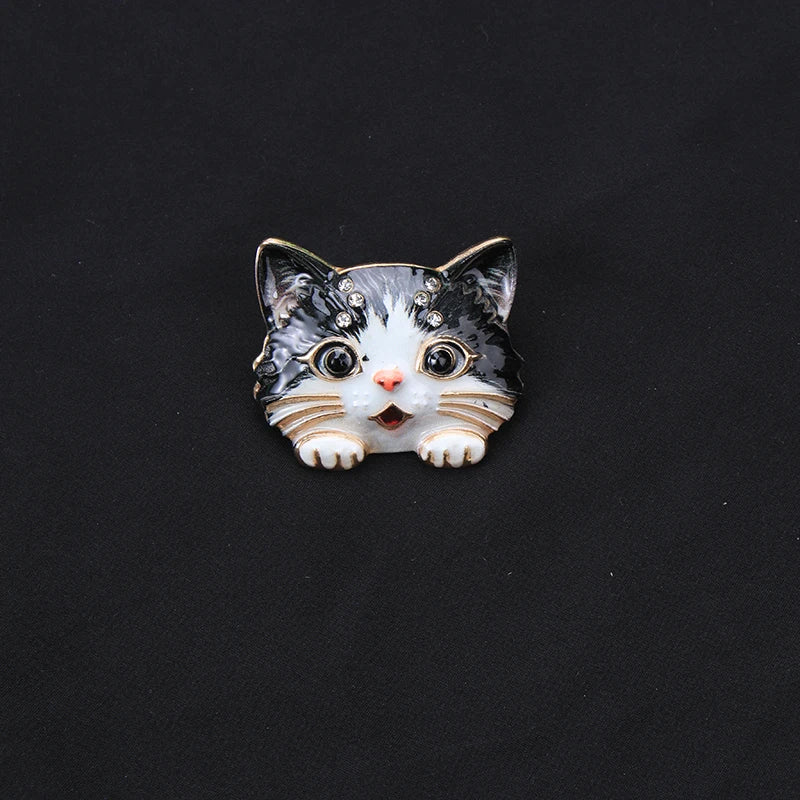 Brosche Tier Emaille Strass Katze Hummer Vogel Fuchs Anstecknadel Damen