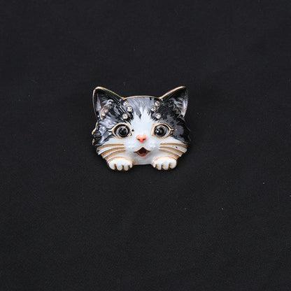 Brosche Tier Emaille Strass Katze Hummer Vogel Fuchs Anstecknadel Damen