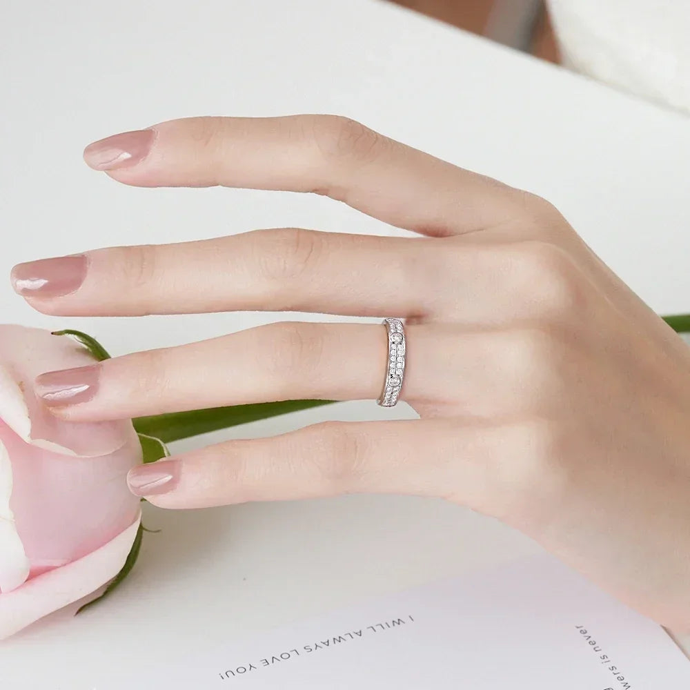Damen-Schmuckset Ring und Armreif mit Moissanit