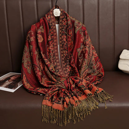Damen Winterschal Kaschmir Pashmina Luxus Druck warm Stolen Foulard Baumwolle