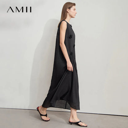 Elegantes Langes Damenkleid Ärmelos Für Damen Bequem Im Sommer