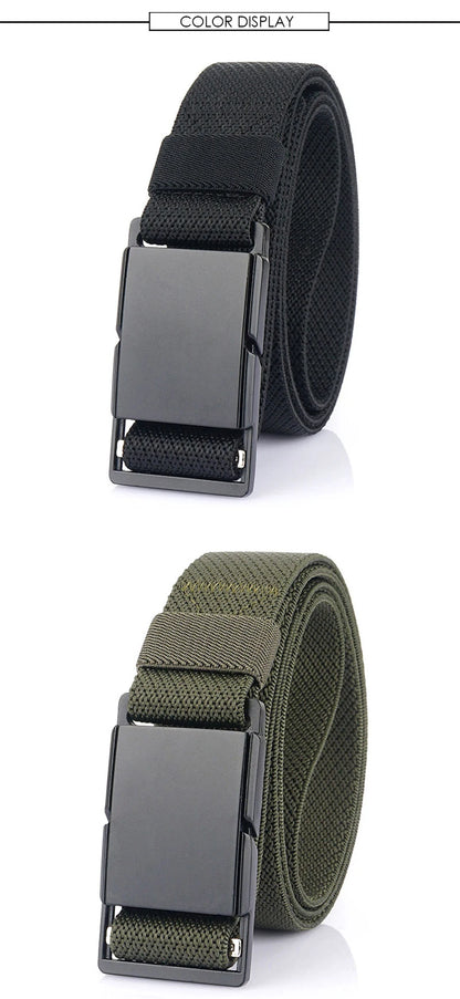 Unisex-Gürtel mit Magnetverschluss 34mm Breite Braun für Jeans Freizeit Alltagsbegleiter