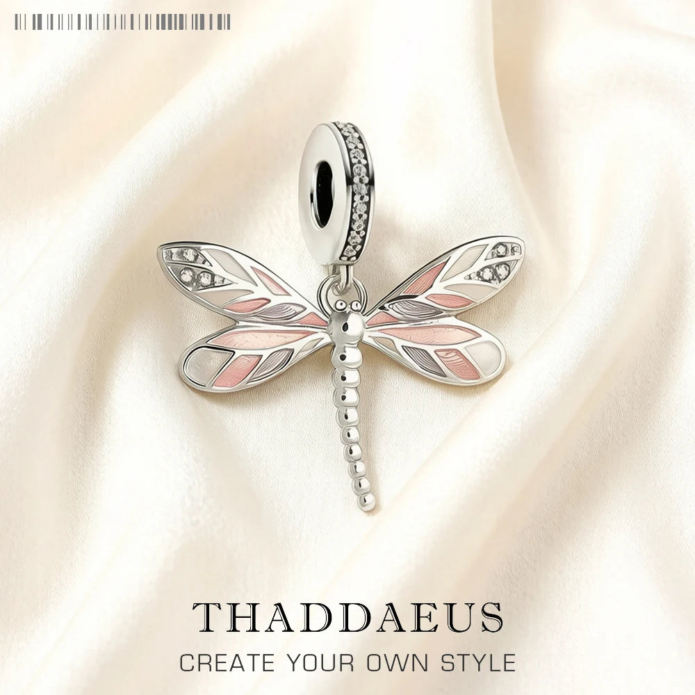 Damen-Charm-Anhänger Libelle bunt original aus Sterlingsilber
