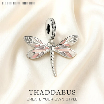 Damen-Charm-Anhänger Libelle bunt original aus Sterlingsilber