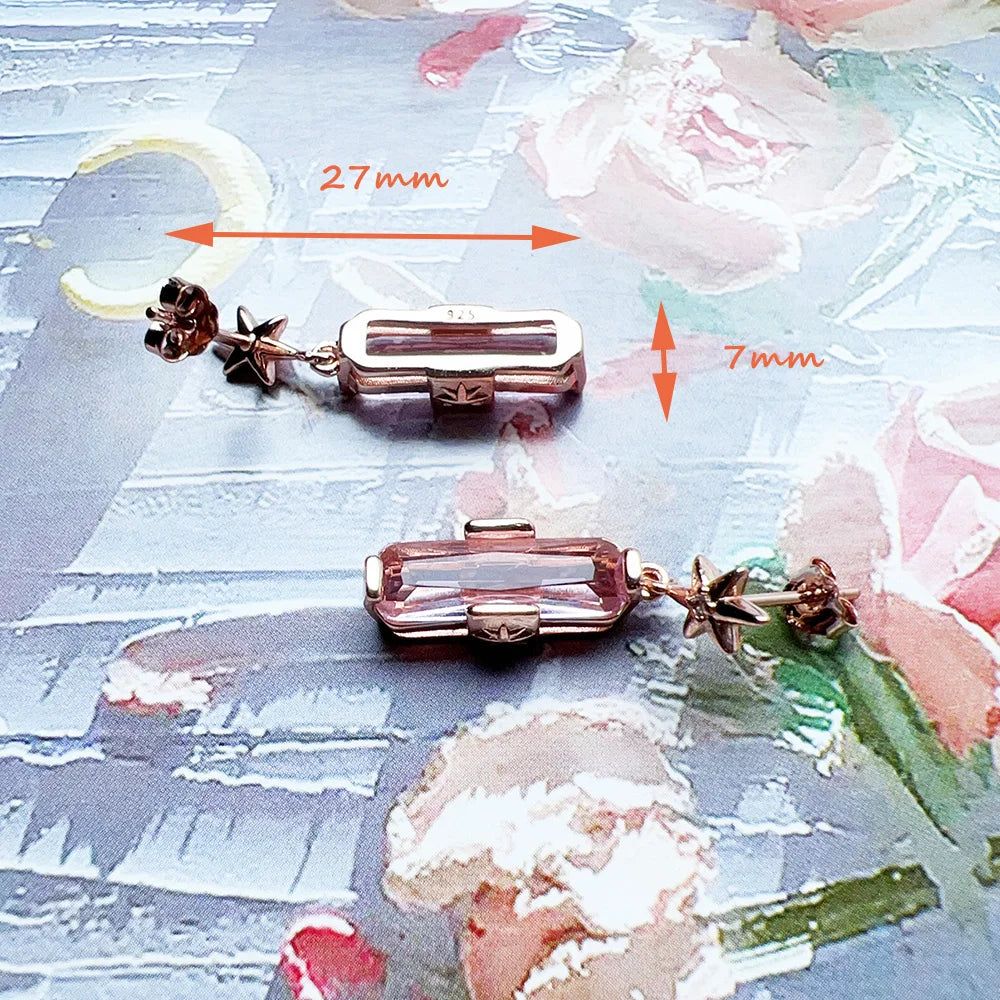 Damen-Ohrstecker Stern Roségold romantisch aus Sterlingsilber