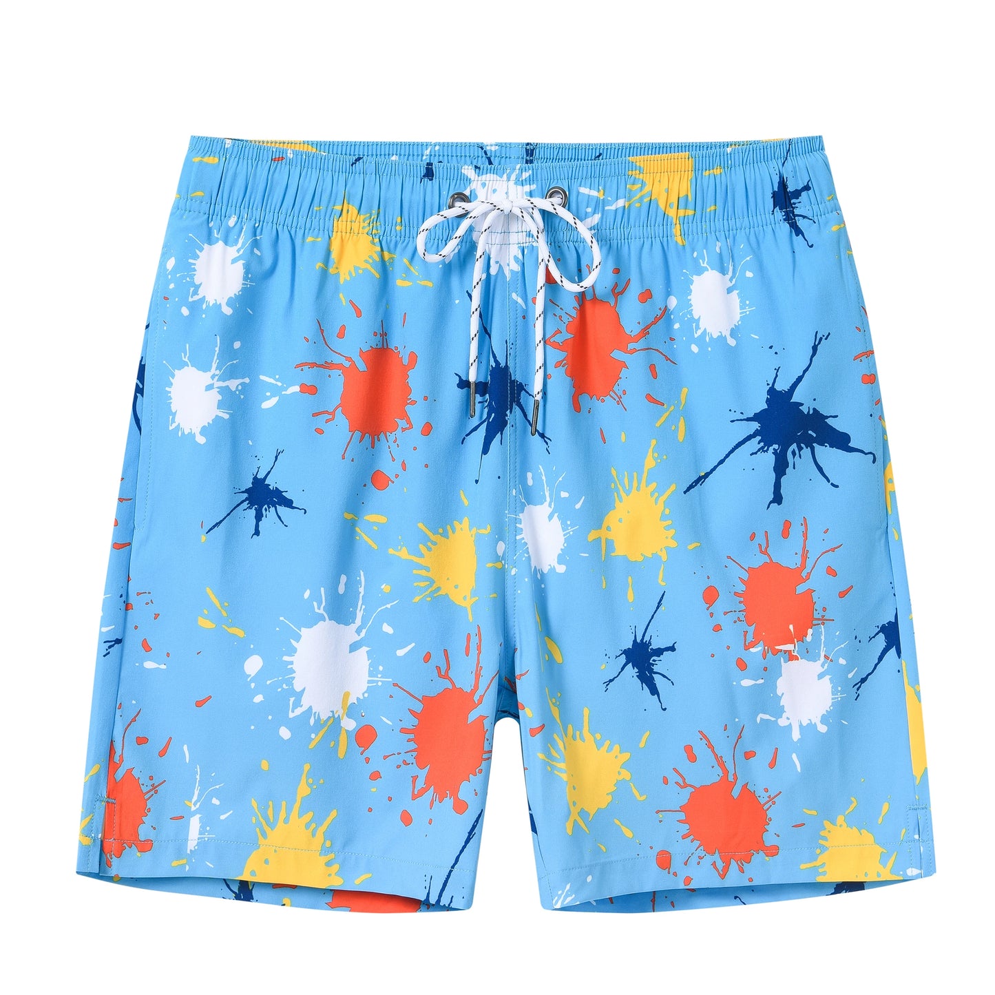 Herren-Badeshorts mit Kompressionsfutter, 2-in-1, schnelltrocknend, mit Kordelzug und Reißverschluss – ideal für den Strand.