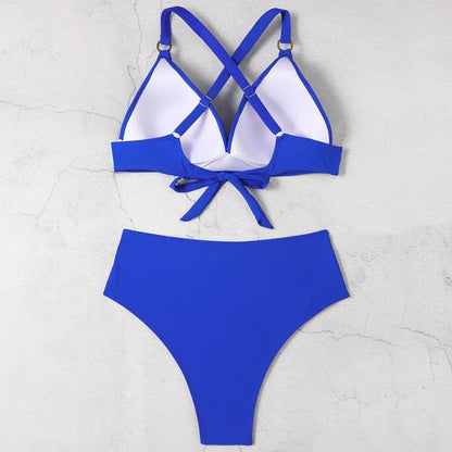 Sexy Damen-Bikini-Set mit Bräunungseffekt – dreiteiliges Badeanzug-Set für Strand und Pool