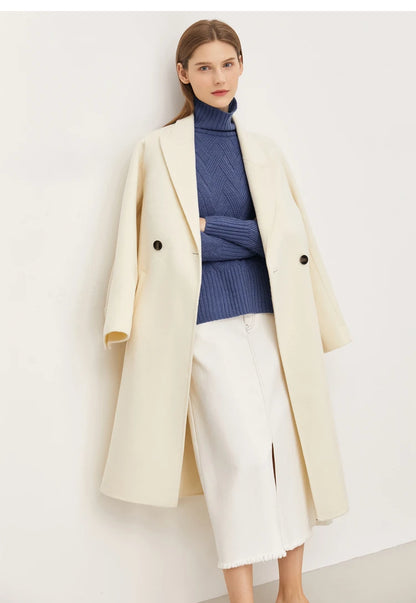 Damen-Rollkragenpullover locker Schnürung Herbst-Winter