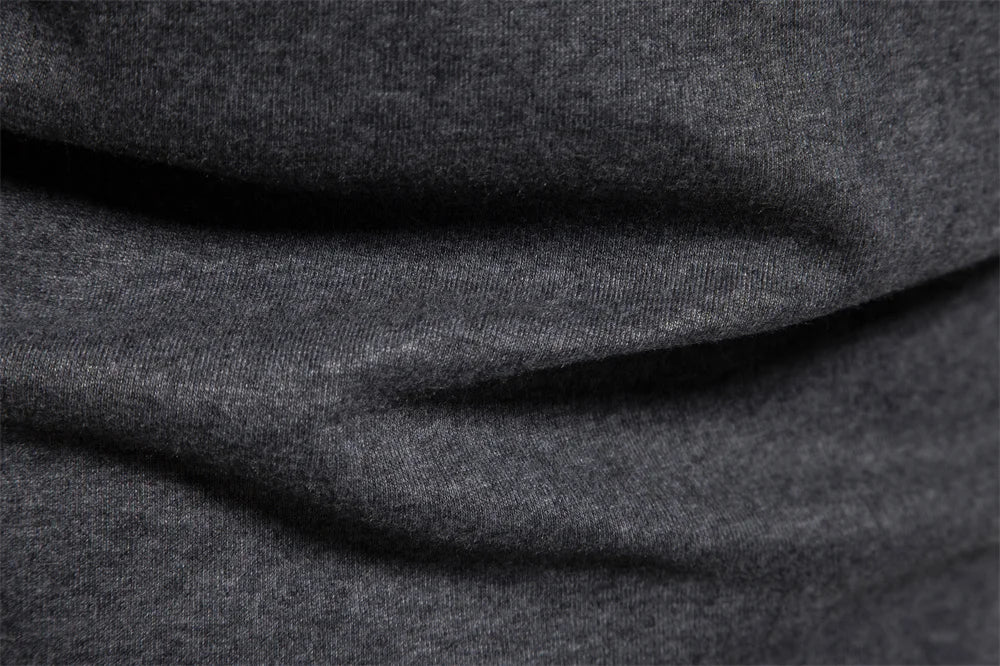 Herren T-Shirt mit hohem Kragen für lässige Herbst- und Wintermode