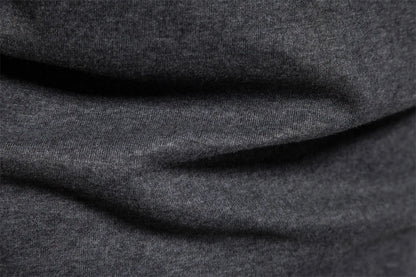 Herren T-Shirt mit hohem Kragen für lässige Herbst- und Wintermode