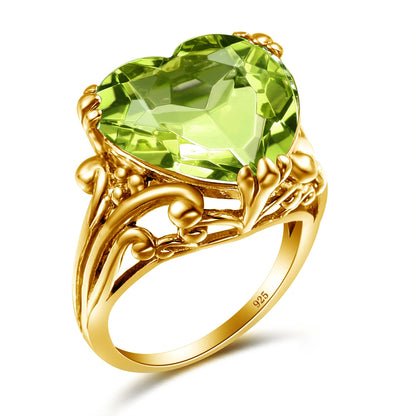 Damen-Ring aus 925-Silber mit Herzform und Mystic-Topas Regenbogenfarben für Alltag und festliche Anlässe