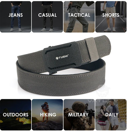 Unisex-Taktischer Gürtel aus Nylon mit Automatischer Schnalle für Outdoor-Einsatz Alltagstauglich