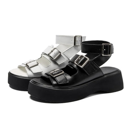 Aiyuqi Sandalen Frauen echtes Leder 2024 neue Sommer offene Frauen Strands andalen Keil Mode Damen Sandalen