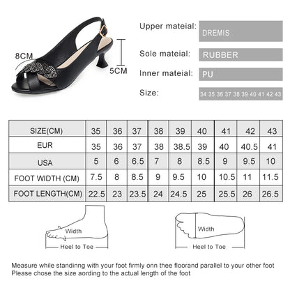 Damen Leder Sandalen Fischmaul Mode