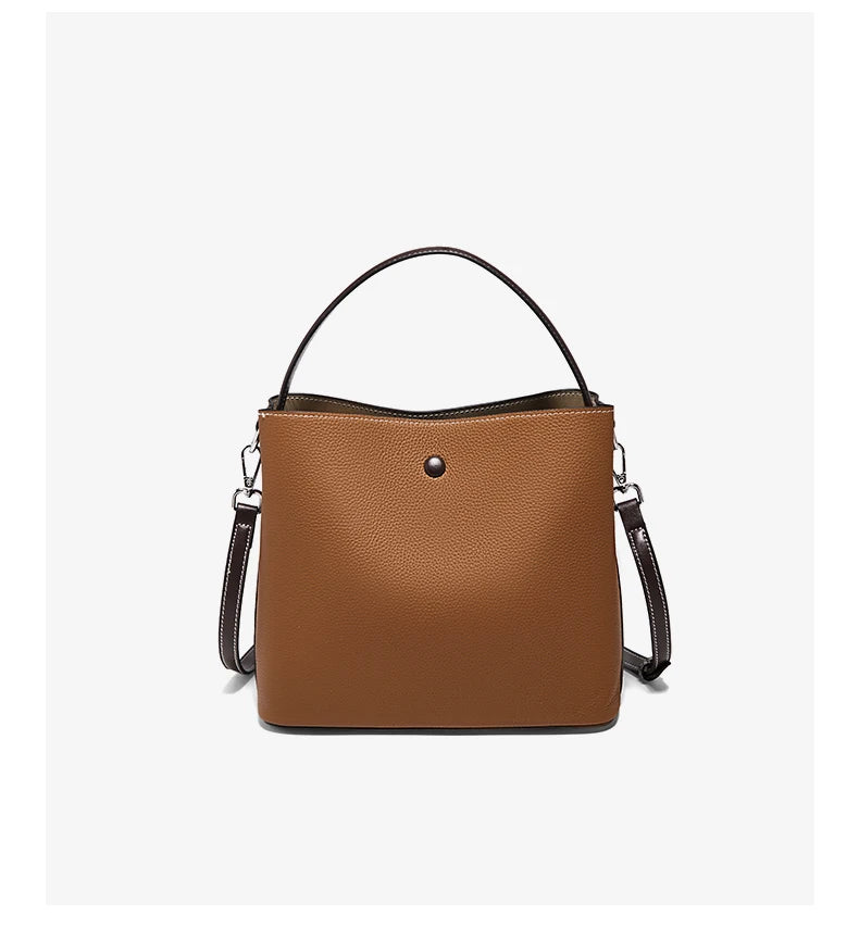 Damen-Handtasche aus echtem Leder Großes Fassungsvermögen Pflegeleichtes Design Alltagsbegleiter