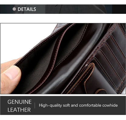 Unisex Geldbörse Clutch Mit RFID-Schutz Und Mehrfachen Kartenfächern Aus Echtem Leder Mit Telefonfach