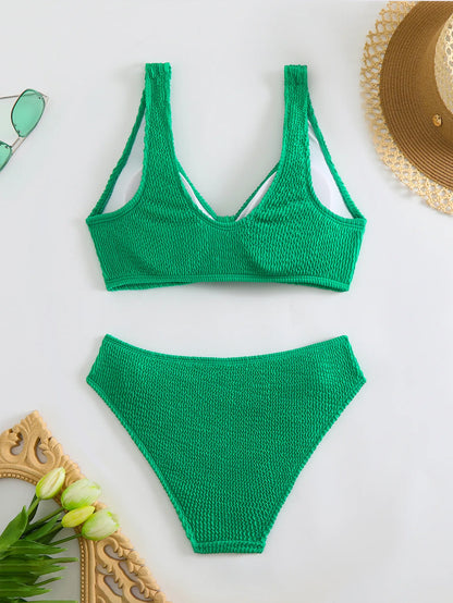 Braunes Bikini-Set mit Push-up-Effekt – verführerische Bademode für Strand und Pool