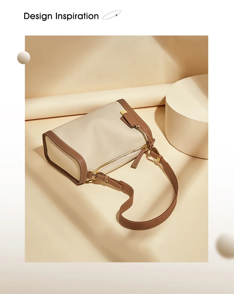 Damen-Schultertasche Vintage-Charme aus Spaltleder Alltagsbegleiterin für Stil und Funktion im Alltag