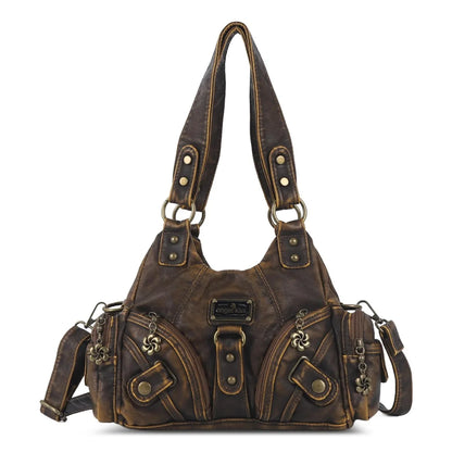 Damen-Handtasche Soft Tote Alltagstasche aus weichem Material mit Mehrfachfächern und viel Stauraum