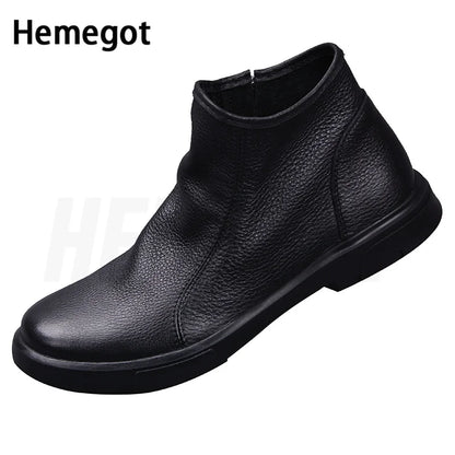 Schwarze Chelsea-Boots aus Lederoptik mit seitlichem Reißverschluss und flachem Absatz