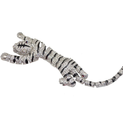 Brosche Tiger Kristall Vintage Groß Tier Unisex Anzug Mantel Geschenk