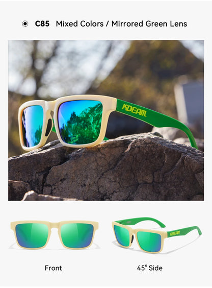 Sonnenbrille polarisiert TR90 Reißverschlussetui Unisex frische Farben