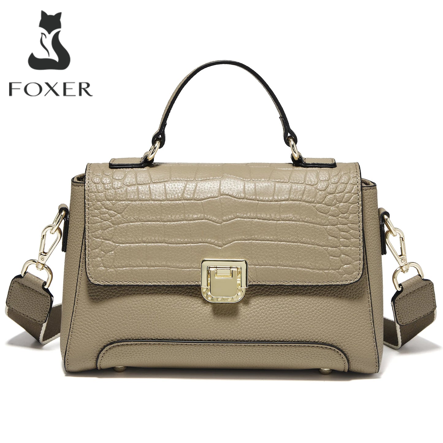 Damen Schultertasche aus Echtem Leder Simple Crossbody