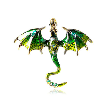Brosche Drache Emaille Tier Casual Schnalle Party Corsage Unisex