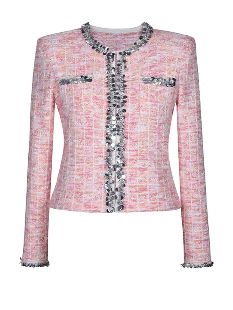 Eleganter Damen-A-Linien-Rock mit hohem Bund und Patchwork-Design im minimalistischen Stil