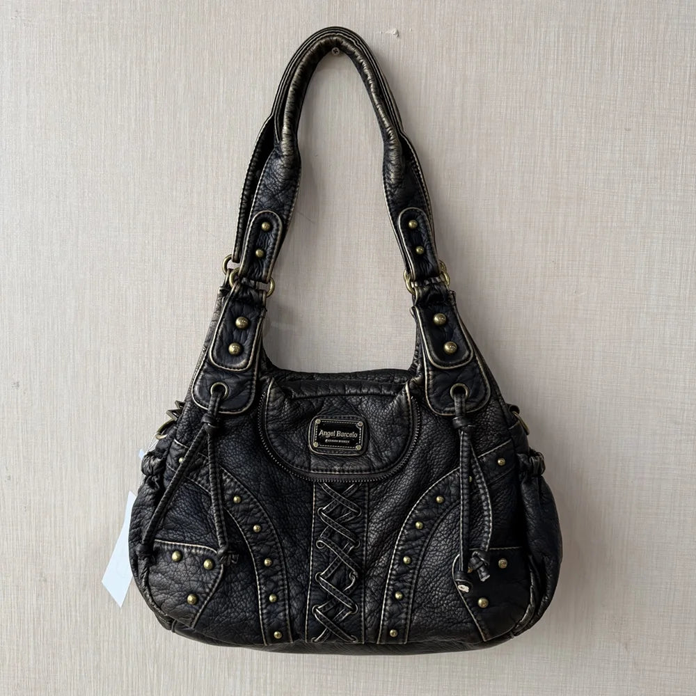 Damen-Top-Handle-Tasche aus PU-Leder mit Telefonfach und mehreren Innenfächern für Alltag und Freizeit