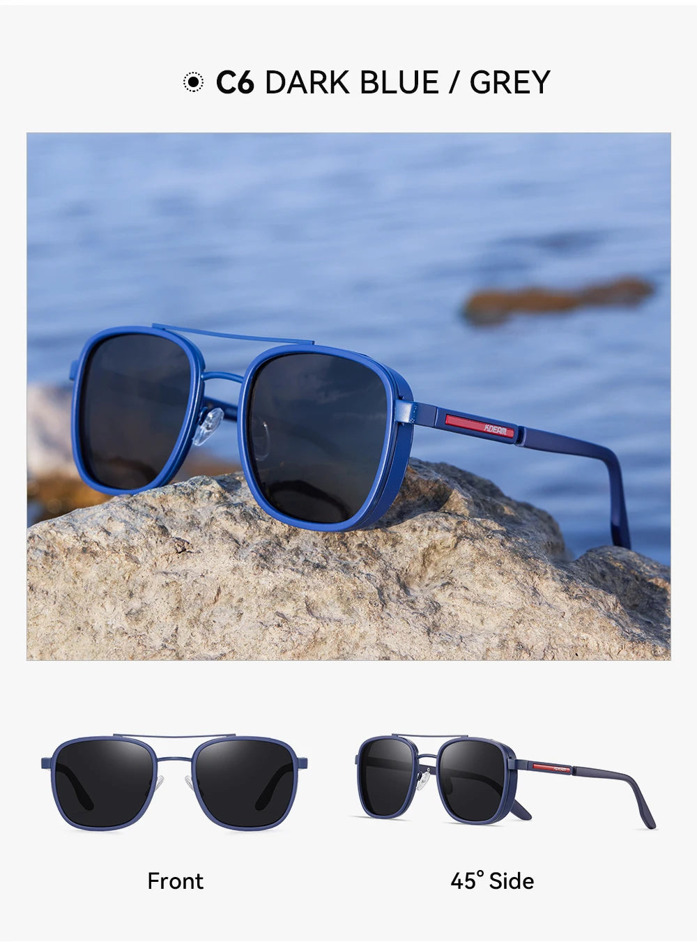 Sonnenbrille Vollrand TR90 polarisiert Angeln Fahren Herren