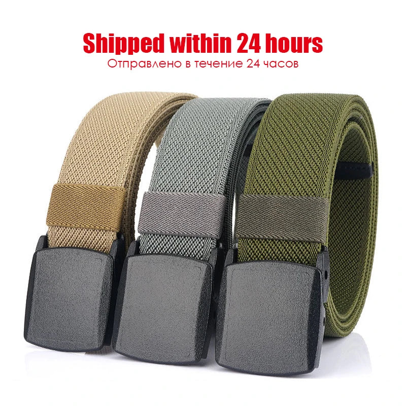 Unisex-Gürtel Elastisch Aus Canvas Mit Nylon-Schnellverschluss 3,8 cm Breite Für Outdoor