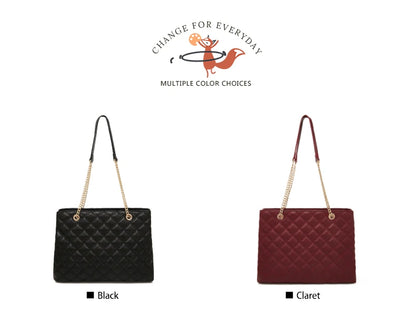 Damen Schultertasche mit gestepptem Design