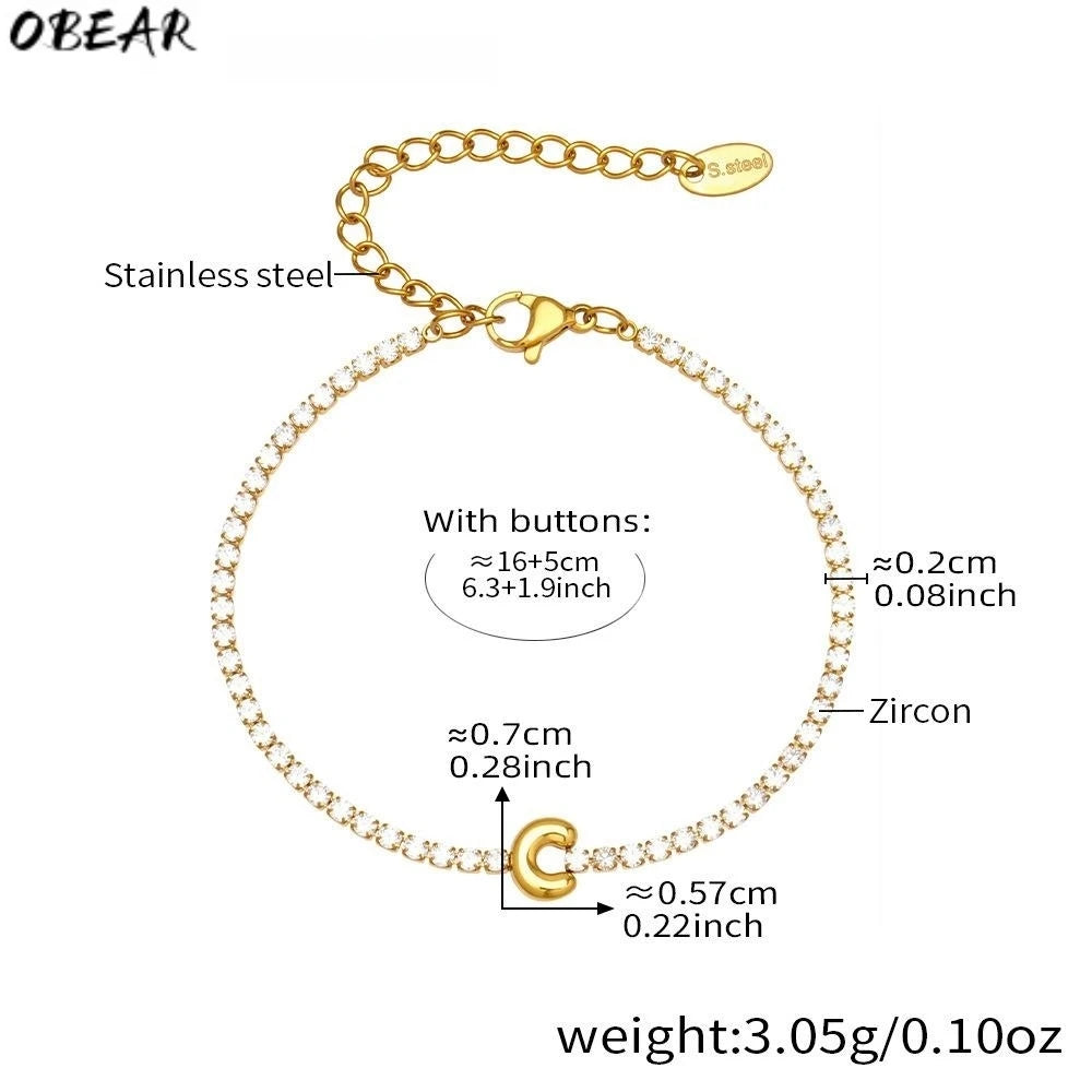 Damen-Armband mit Initialen-Buchstabe