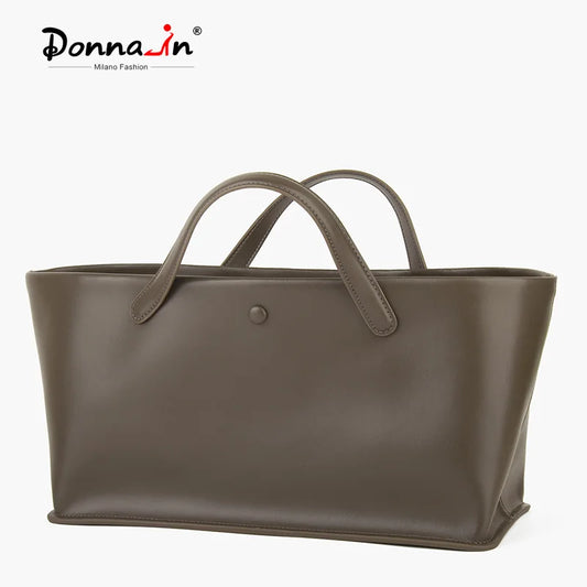 Spaltleder Handtasche | Große Kapazität Top-Handle