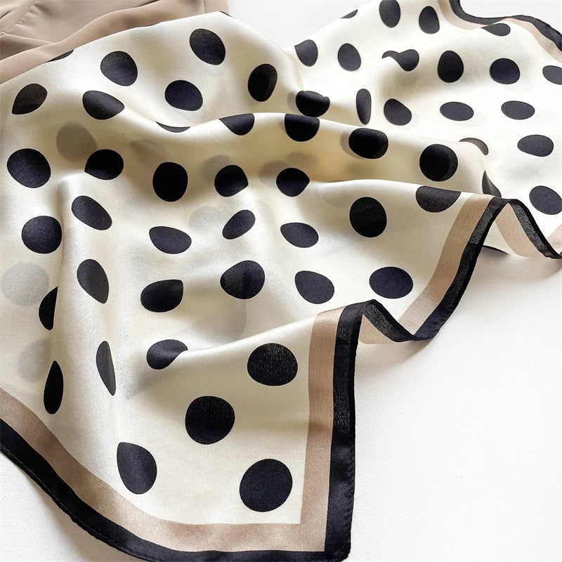 Damen Seidenschal klein Krawatte Haarband Bandana Foulard Kopftuch bedruckt B